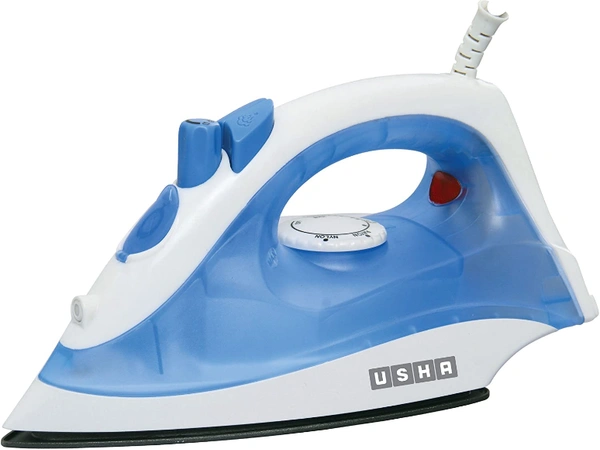 USHA SI 3713 1300 W Steam Iron  (White, Blue) - 1300 W, SKY BLUE, 1 year on product by brand